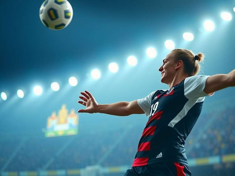 Young football player celebrating a goal