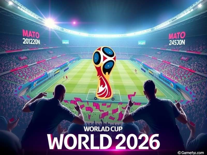 Map of USA, Mexico and Canada highlighting 2026 World Cup host cities