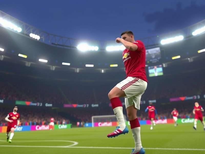 Panoramic view of a packed football stadium with fans cheering