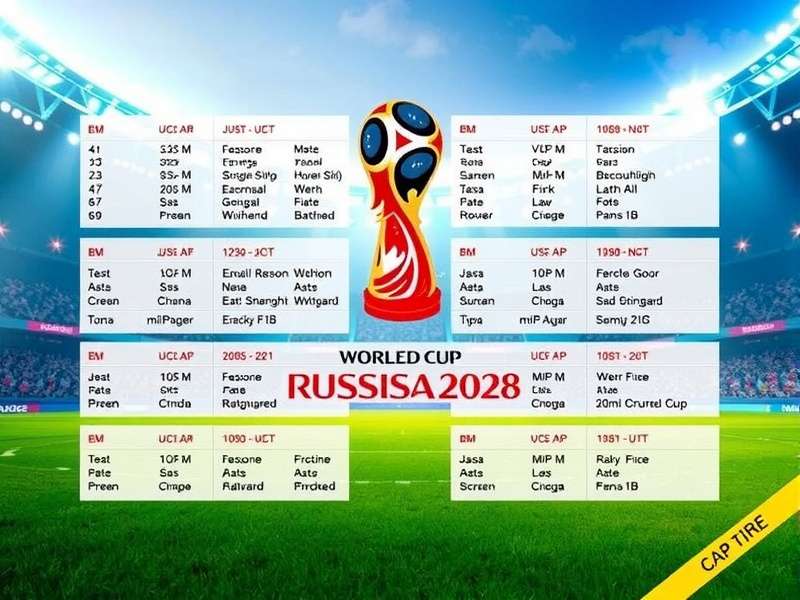FIFA World Cup 2026 match calendar visualization across North American stadiums