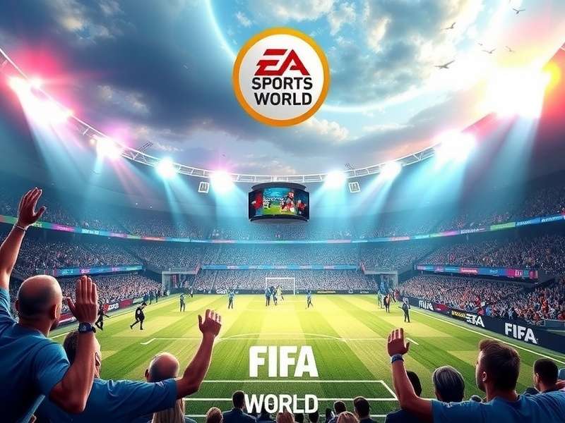 FIFA World Cup trophy shining on a football pitch