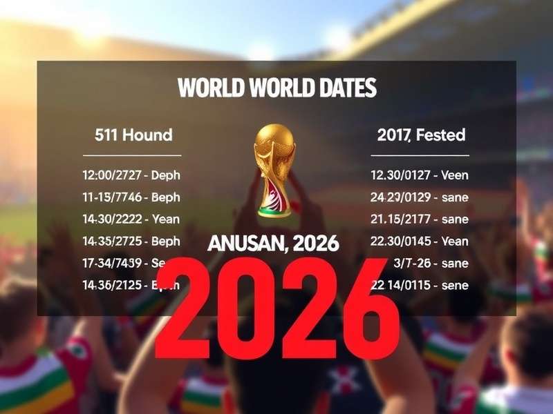 2026 FIFA World Cup Schedule Visual