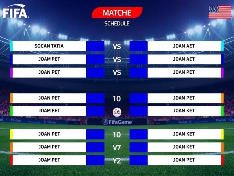 FIFA World Cup 2026 Schedule Visual with Stadiums of USA, Mexico, and Canada
