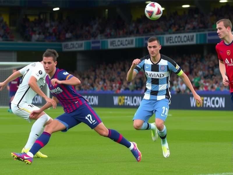 Football World Cup Qualifiers match action between two national teams