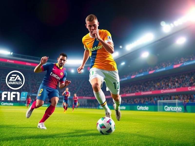 FIFA World Cup trophy on a football field