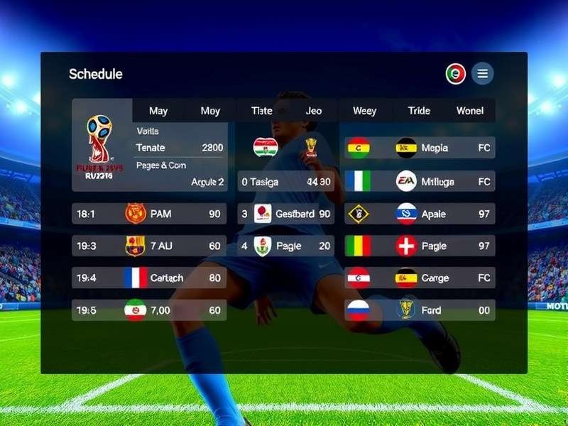 FIFA World Cup 2026 schedule visualization showing match dates across North American venues
