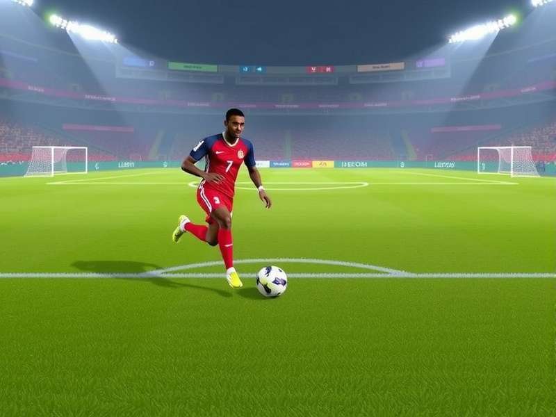 Football stadium with crowd during a match