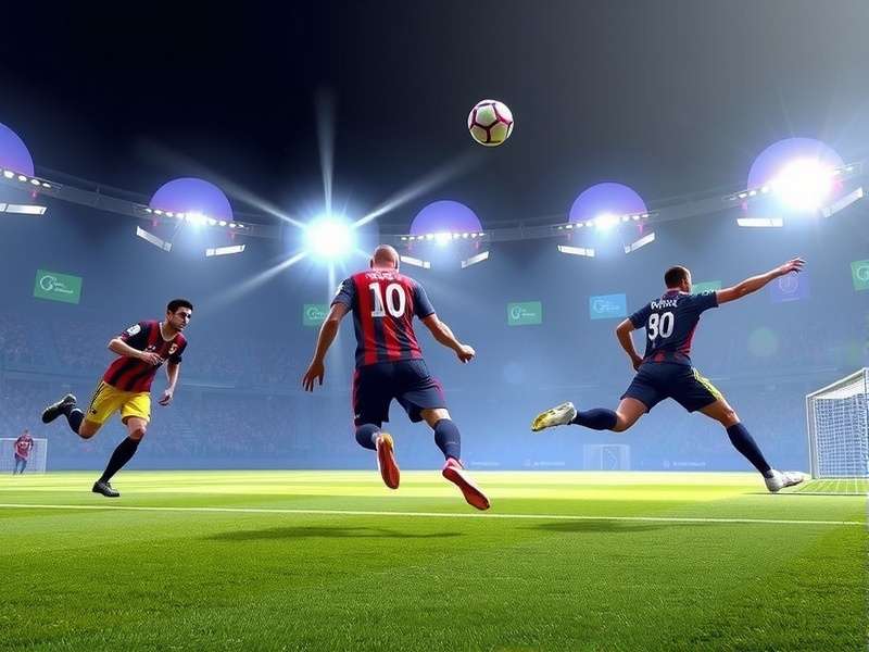 Panoramic view of a packed football stadium with vibrant crowd during a night match