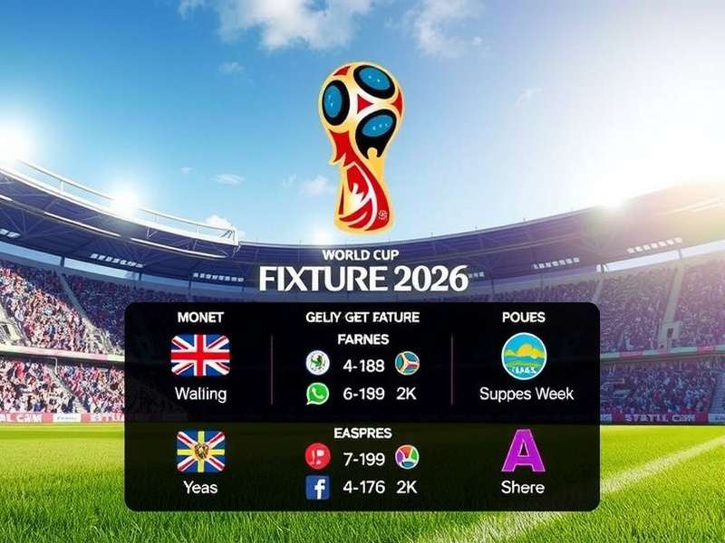 FIFA World Cup 2026 Fixtures Map showing venues across USA, Canada, and Mexico
