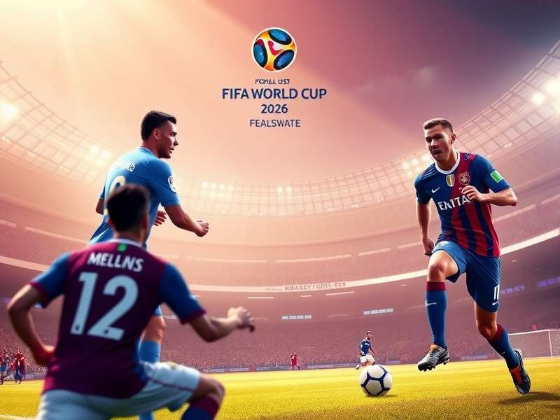 FIFA World Cup 2026 official emblem with host nations USA, Canada, and Mexico