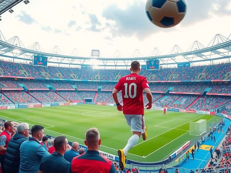 FIFA World Cup 2026 tickets hero graphic showing the official match ball and stadium atmosphere