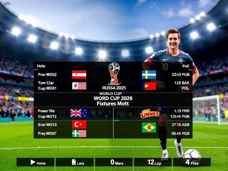World Cup 2026 Fixtures overview map showing host nations USA, Canada and Mexico with key match dates