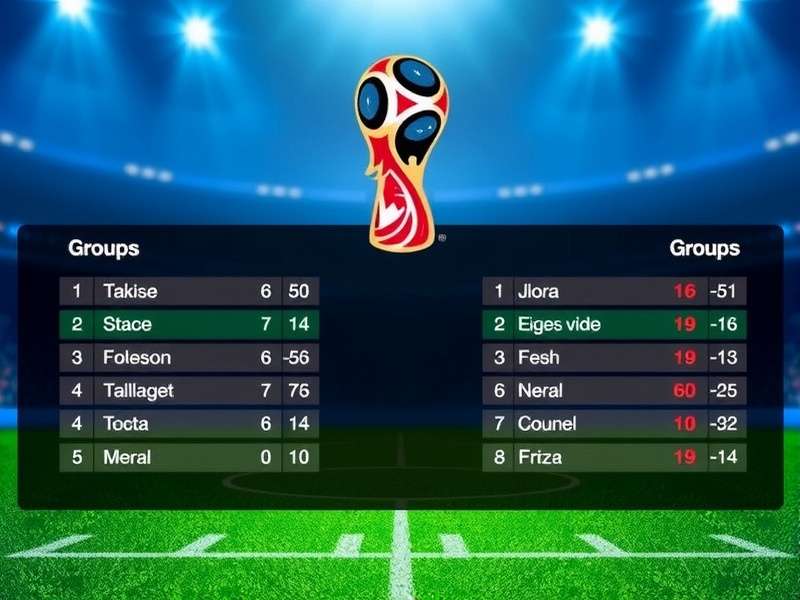 FIFA World Cup 2026 groups table overview showing 48 teams across 3 host nations
