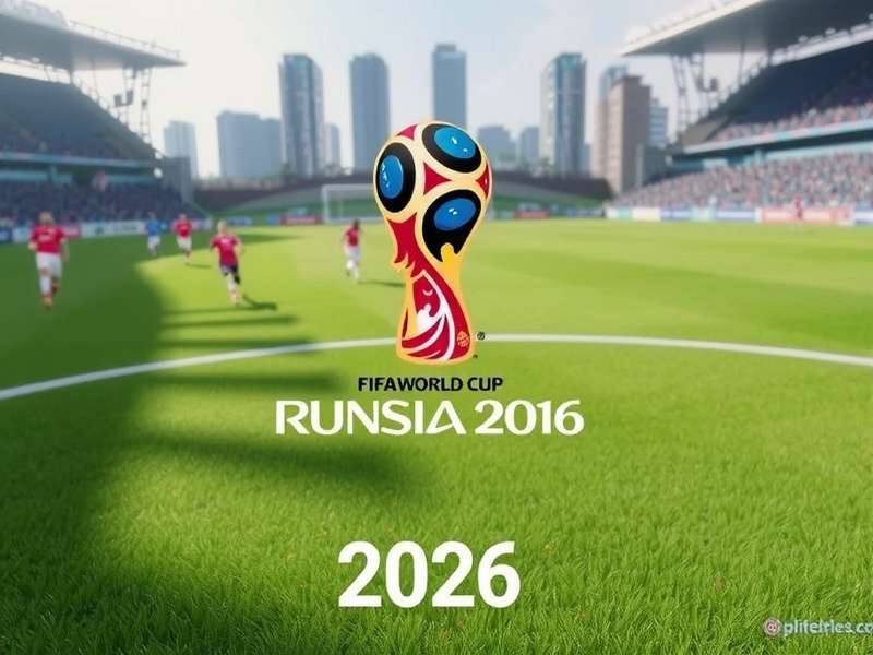 FIFA World Cup 2026 stadium silhouette with fireworks and flags representing USA, Canada and Mexico